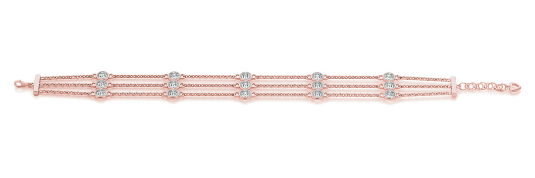 14K Rose Gold Diamond Fashion Bracelet