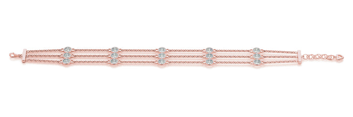14K Rose Gold Diamond Fashion Bracelet