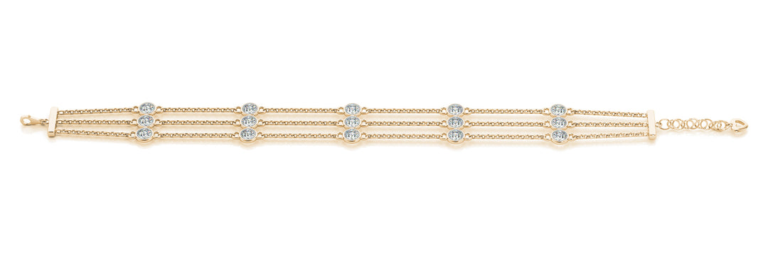 14K Yellow Gold 1/2 ct tw Fashion Diamond Bracelet