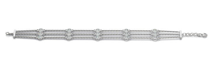 Multi-Diamond Round Stone Fashion Bracelet