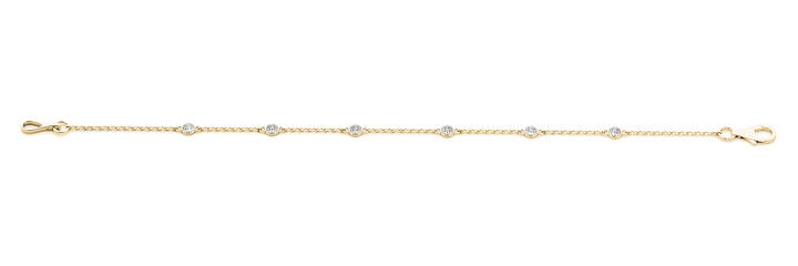 18K Yellow Gold 1/8 ct tw Fashion Diamond Bracelet