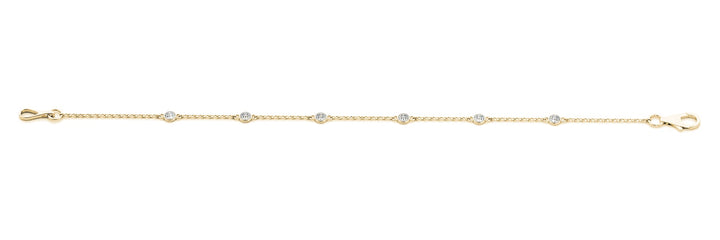 14K Yellow Gold 1/8 ct tw Fashion Diamond Bracelet