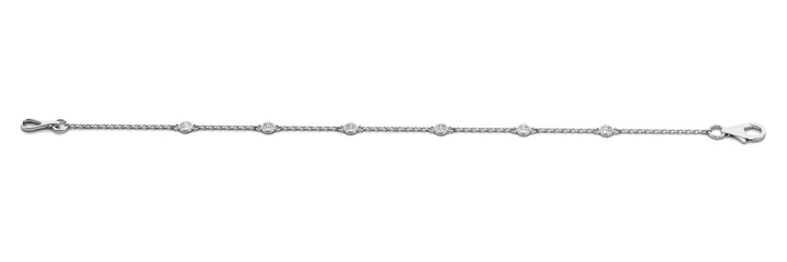 14K White Gold 1/8 ct tw Fashion Diamond Bracelet