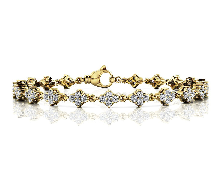 14K Yellow Gold 2ctw Round Diamond Fashion Bracelet