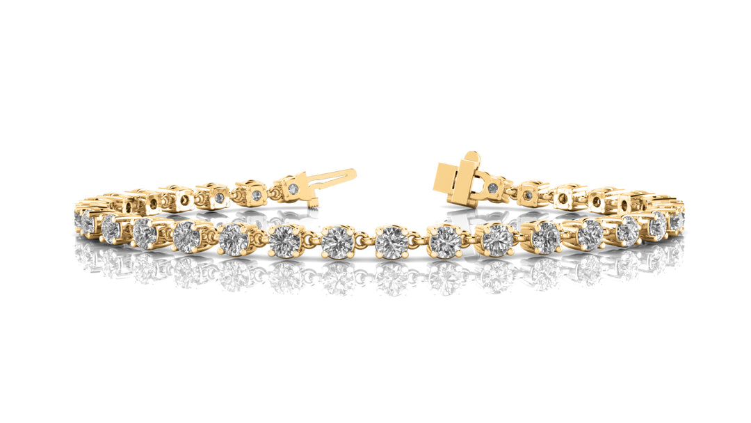 14K Yellow Gold 2.33ctw Round Diamond Fashion Bracelet