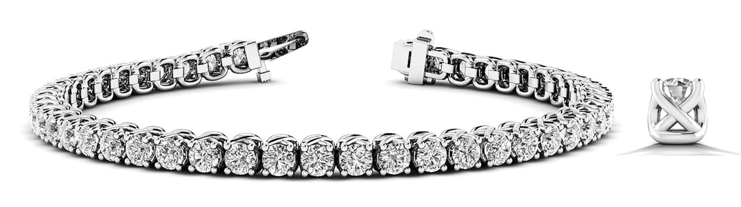 36 Round Diamond Line Bracelet