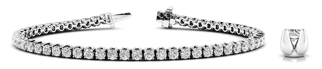 Multi-Diamond Line Fashion Bracelet