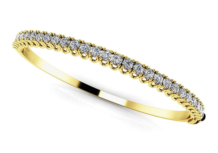 Platinum White Diamond Fashion Bangle Bracelet