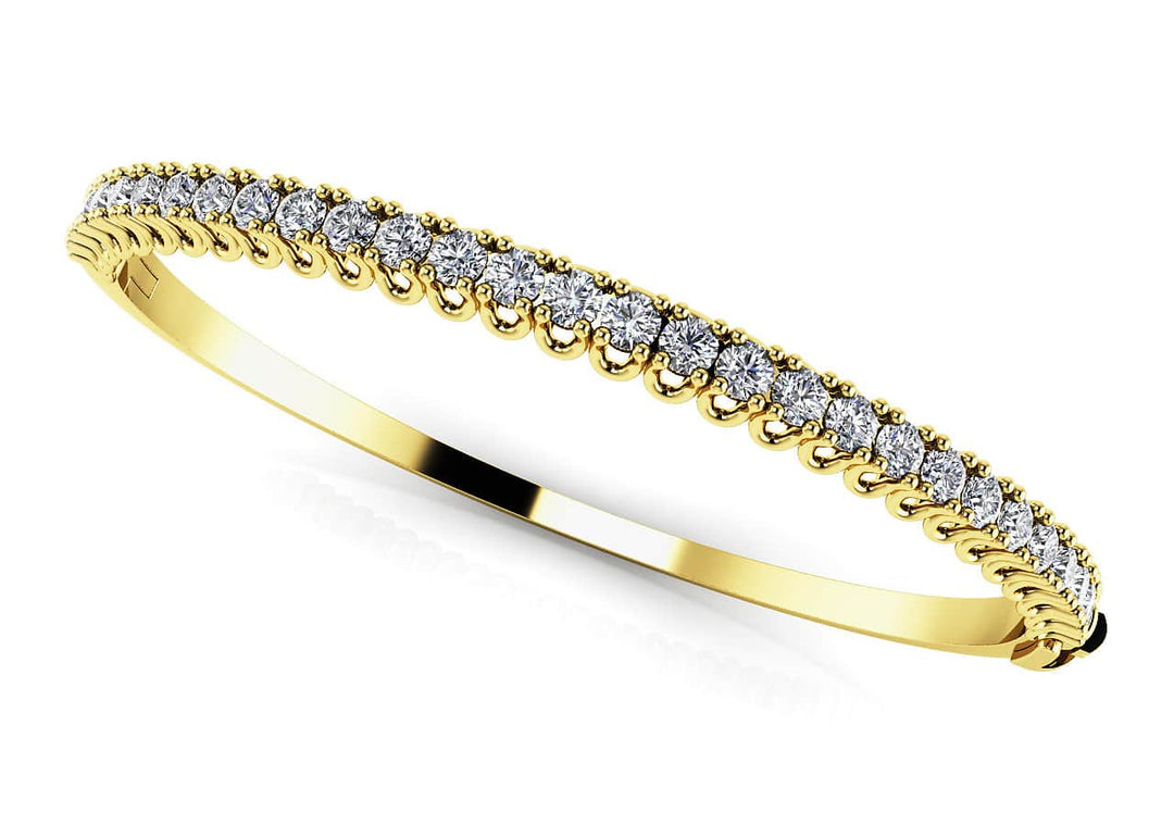 18K White Gold 1.25 ctw Diamond Bangle Bracelet
