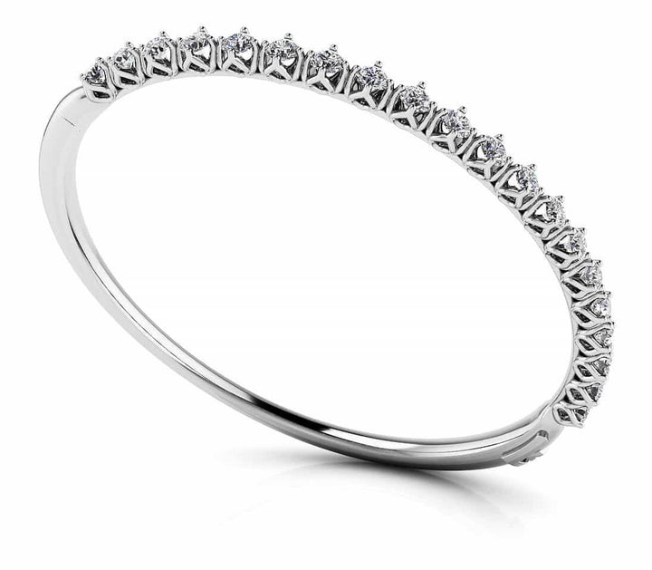 Platinum White Diamond Fashion Bangle