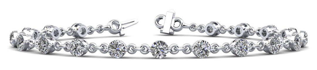 Multi-Diamond Round Stone Fashion Bracelet