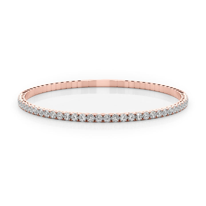 14K Rose Gold Diamond Flex Bangle Bracelet
