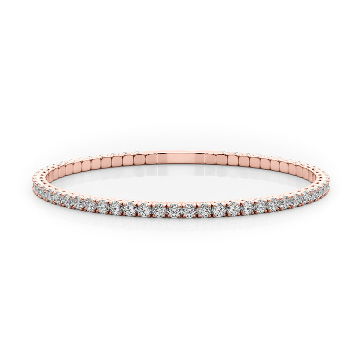 14K Rose Gold Diamond Flex Bangle Bracelet