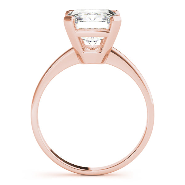14K Rose Gold Emerald Diamond Ring