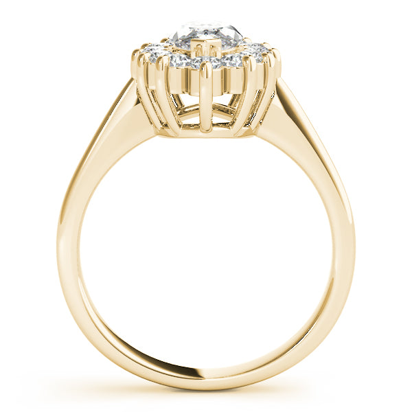 14K Yellow Gold Marquise Diamond Fashion Ring