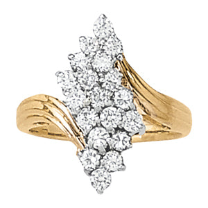 Platinum White Diamond Fashion Ring