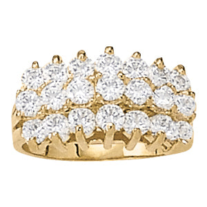 18K White Gold 1 CT Diamond Cluster Ring
