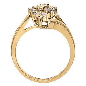 18K White Gold Round Diamond Fashion Ring