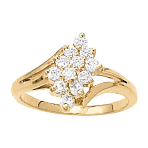 Platinum White 1/2 CT Diamond Fashion Ring