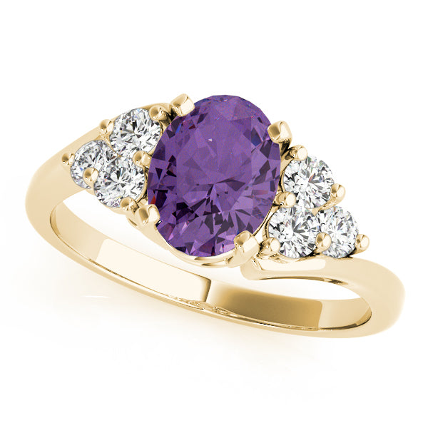 14K Yellow Gold Diamond Fashion Ring