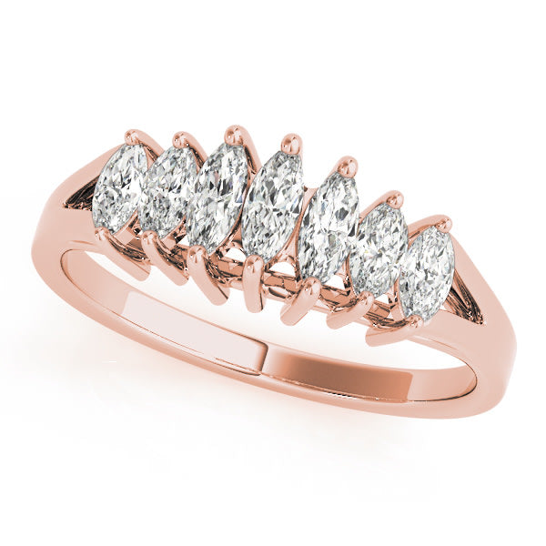 14K Rose Gold 1/2 ct tw Fancy Shape Diamond Wedding Ring