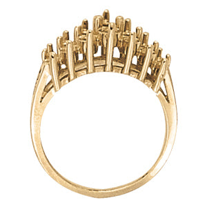 14K White Gold Round Diamond Fashion Ring