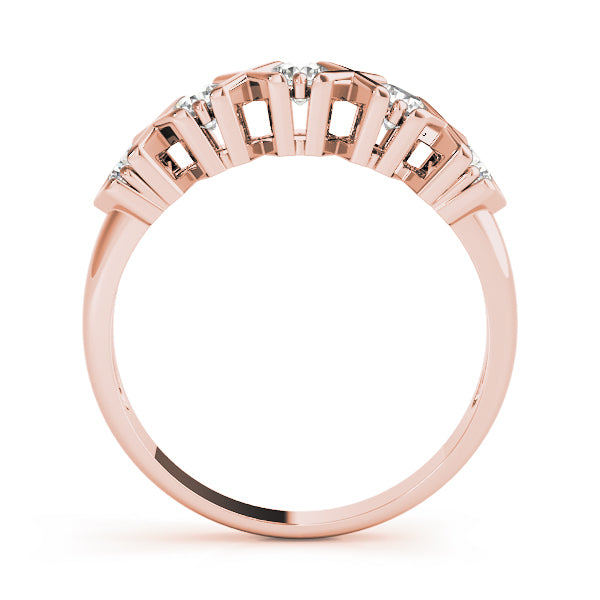 14K Rose Gold 1 ct tw Diamond Wedding Ring