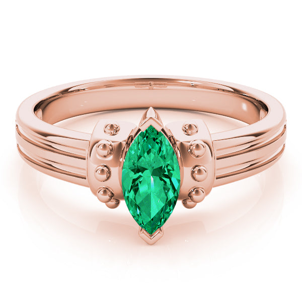 14K Rose Gold Marquise Diamond Fashion Ring