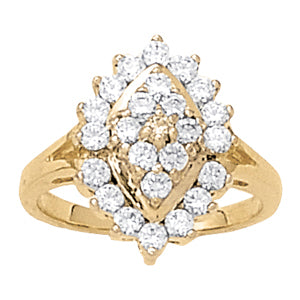 White Gold 1 CT Multi-Diamond Fashion Ring