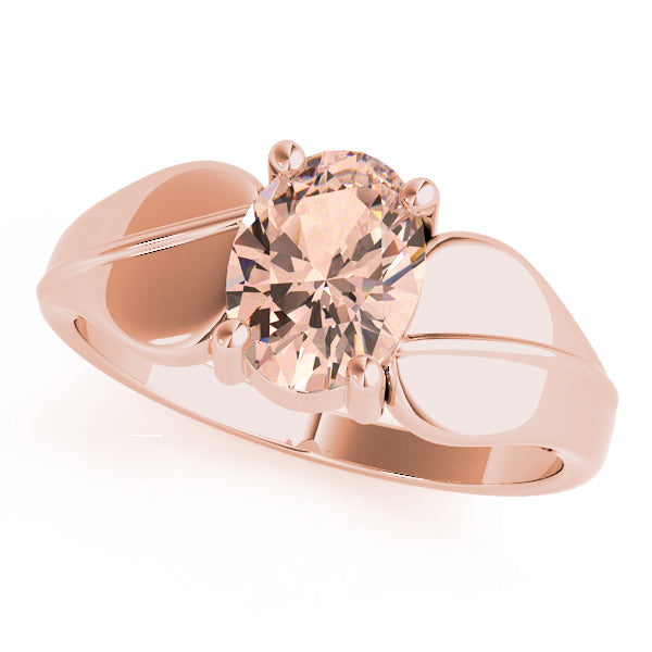 Rose Gold Oval Diamond Ring | 14K Fine Jewelry