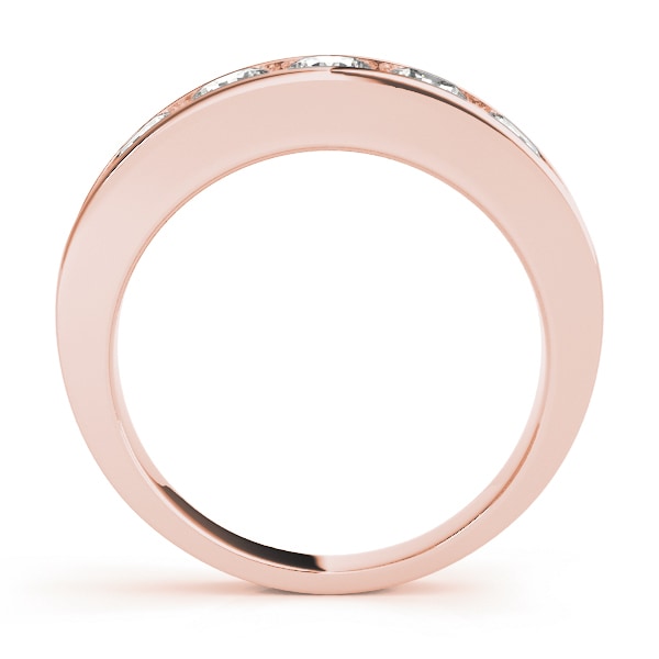 18K Rose Gold 1 ct tw Diamond Wedding Ring