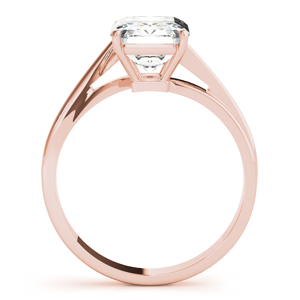 14K Rose Gold Emerald Diamond Fashion Ring