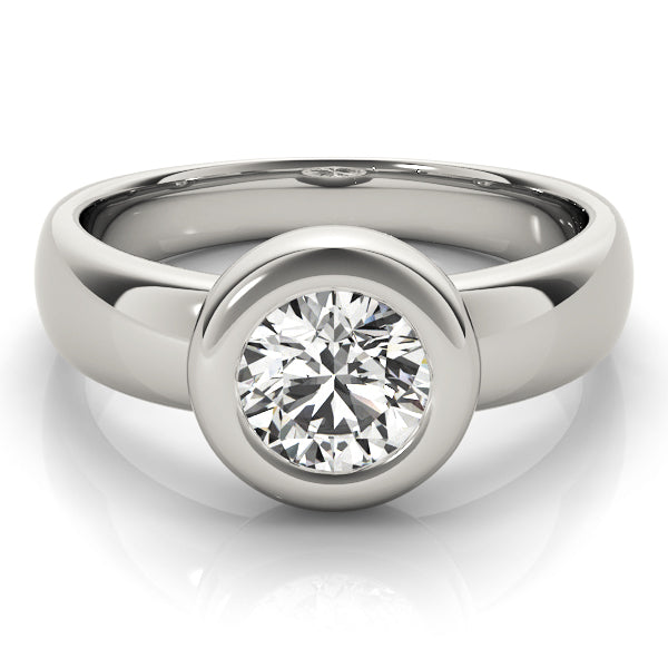 18K White Gold 1ct Diamond Solitaire Engagement Ring