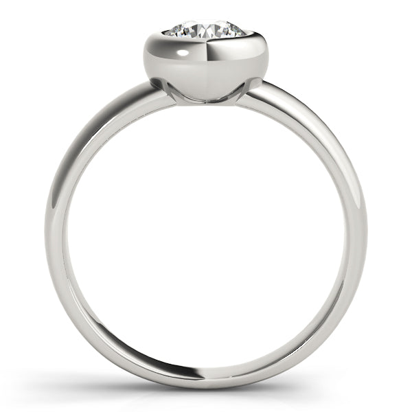 14K White Gold 1 CT Round Diamond Engagement Ring