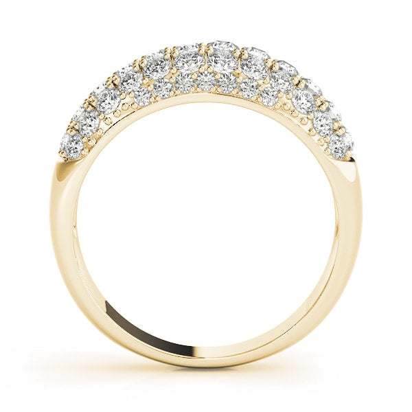 18K Yellow Gold 1 ct tw Pave Diamond Wedding Ring