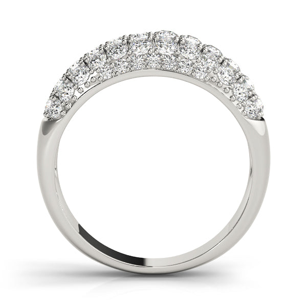 18K White Gold Pave Diamond Wedding Ring
