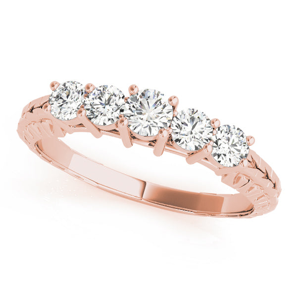 14K Rose Gold Diamond Wedding Ring