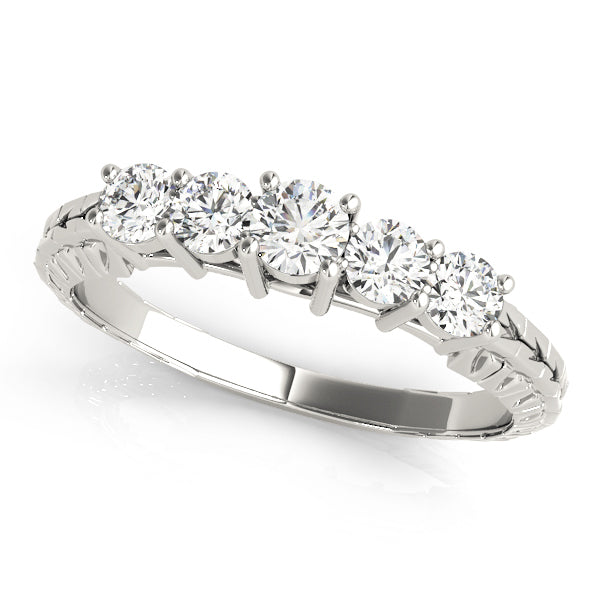14K White Gold Diamond Wedding Ring