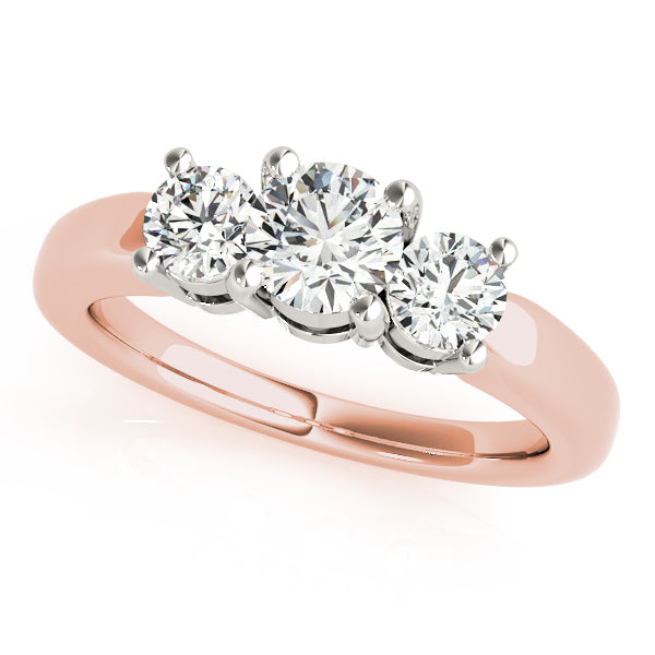 14K Rose Gold 0.75 ctw Round Diamond Engagement Ring