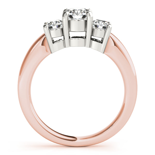 18K Rose Gold 1ct Round Diamond Engagement Ring