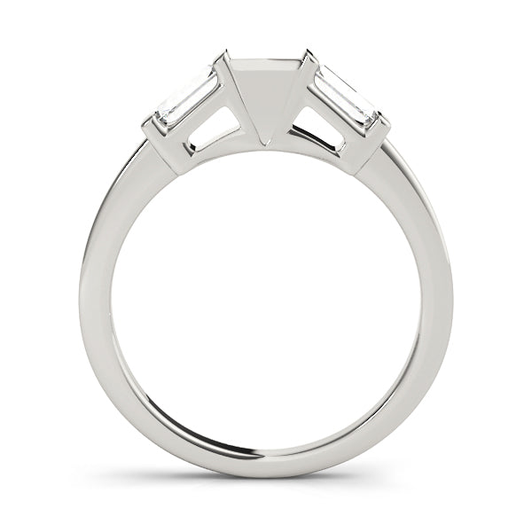 14K White Gold Baguette Diamond Wedding Ring