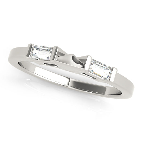 18K White Gold Baguette Diamond Wedding Ring