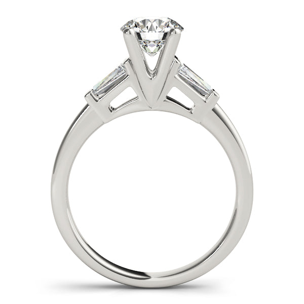 14K White Gold Diamond Engagement Ring 0.7 ctw