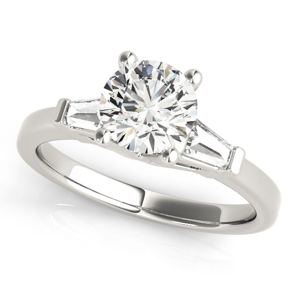 14K White Gold Diamond Engagement Ring 0.7 ctw
