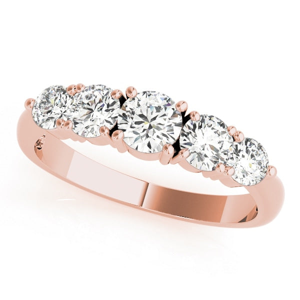 18K Rose Gold 1 ct tw Diamond Wedding Ring