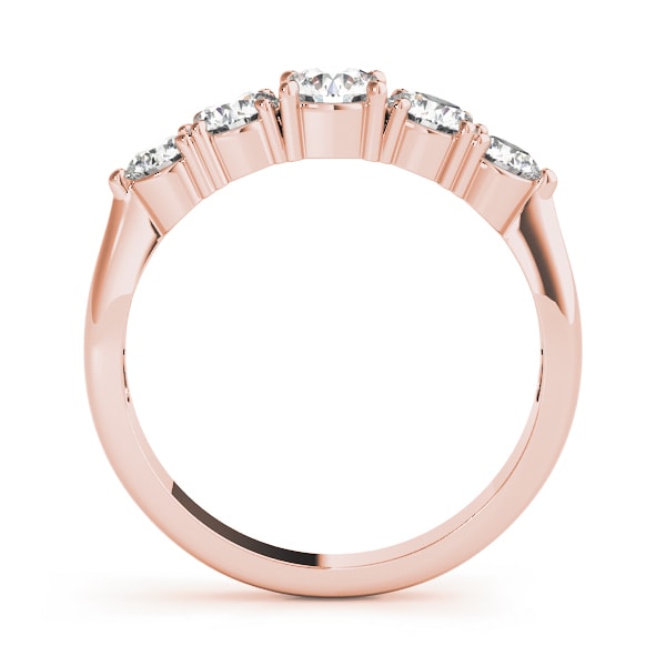 18K Rose Gold 1 ct tw Diamond Wedding Ring