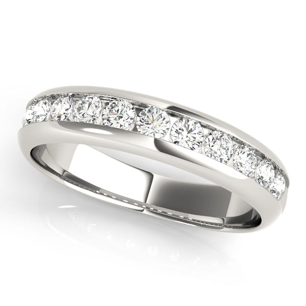 Platinum 1ctw Round Diamond Wedding Band
