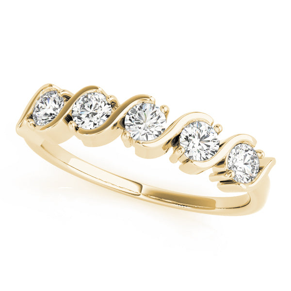 18K Yellow Gold 1 ct Diamond Wedding Band