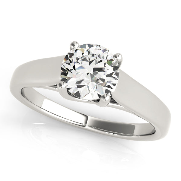 14K White Gold 1 CT Round Diamond Engagement Ring