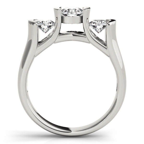 14K White Gold 1 CT Round Diamond Engagement Ring